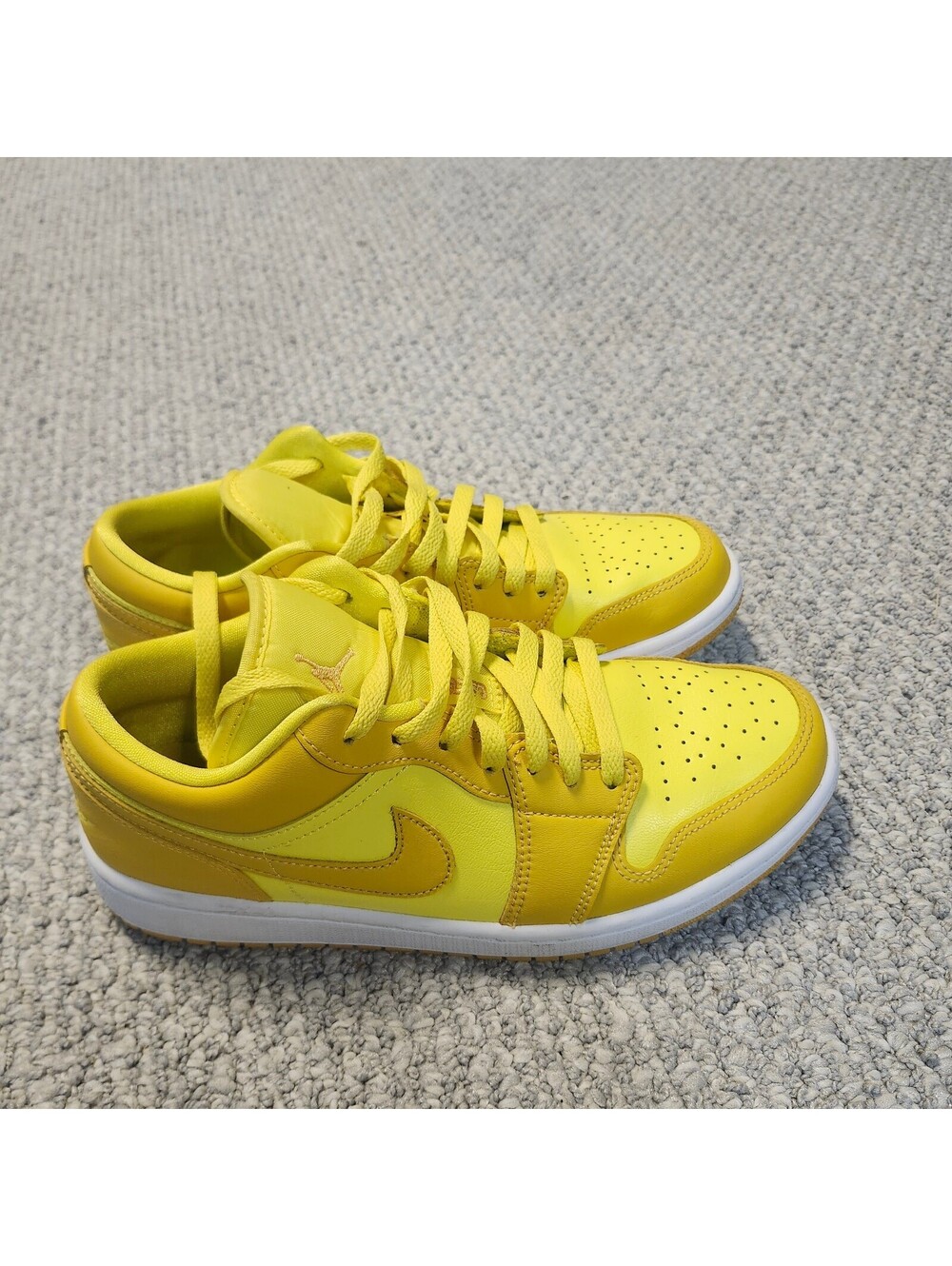 Nike Air Jordan 1 Low Yellow Strike Sneakers Women's Size 9